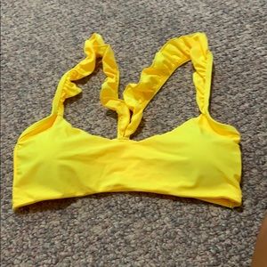 Bright yellow bathing suit top